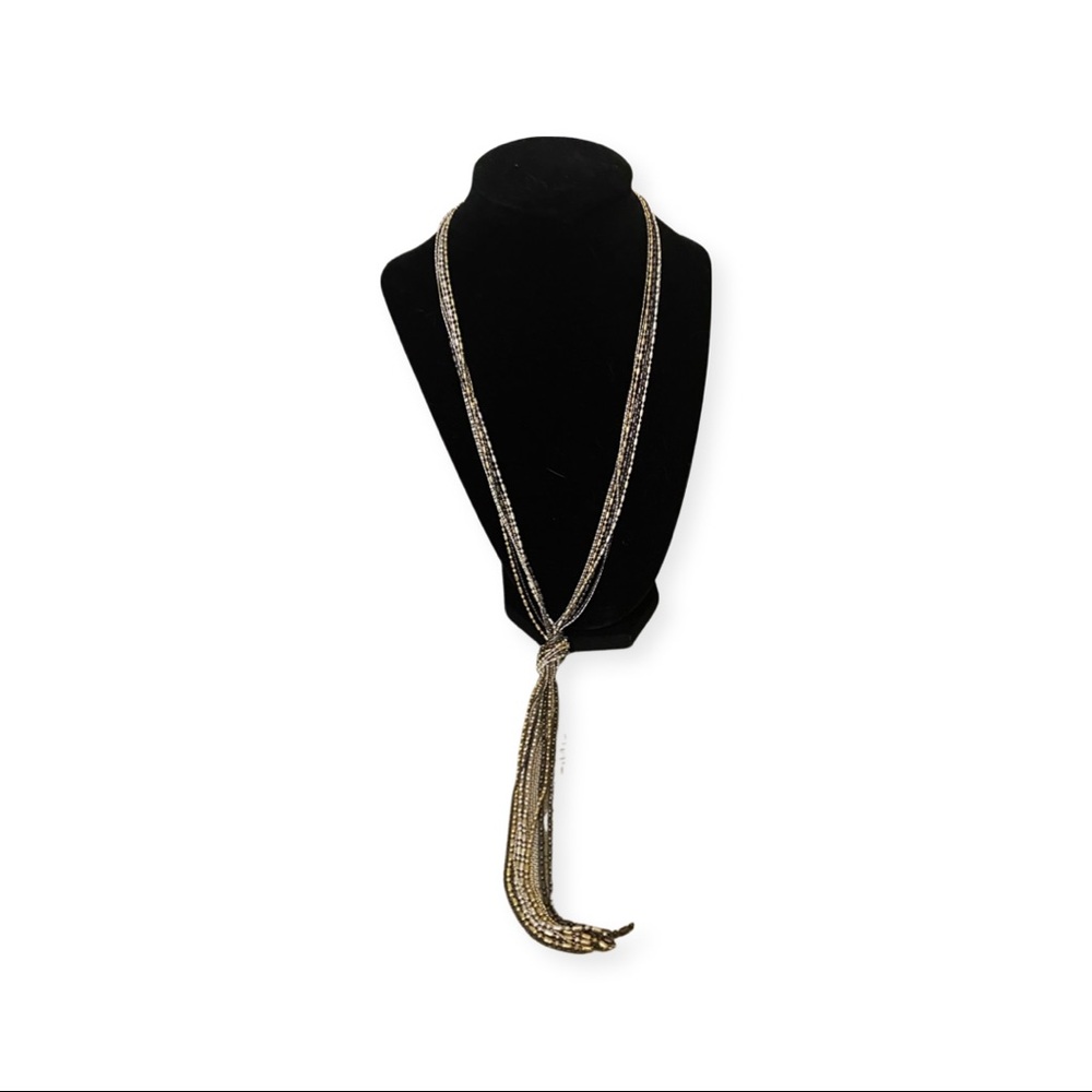 Long dressy necklace.